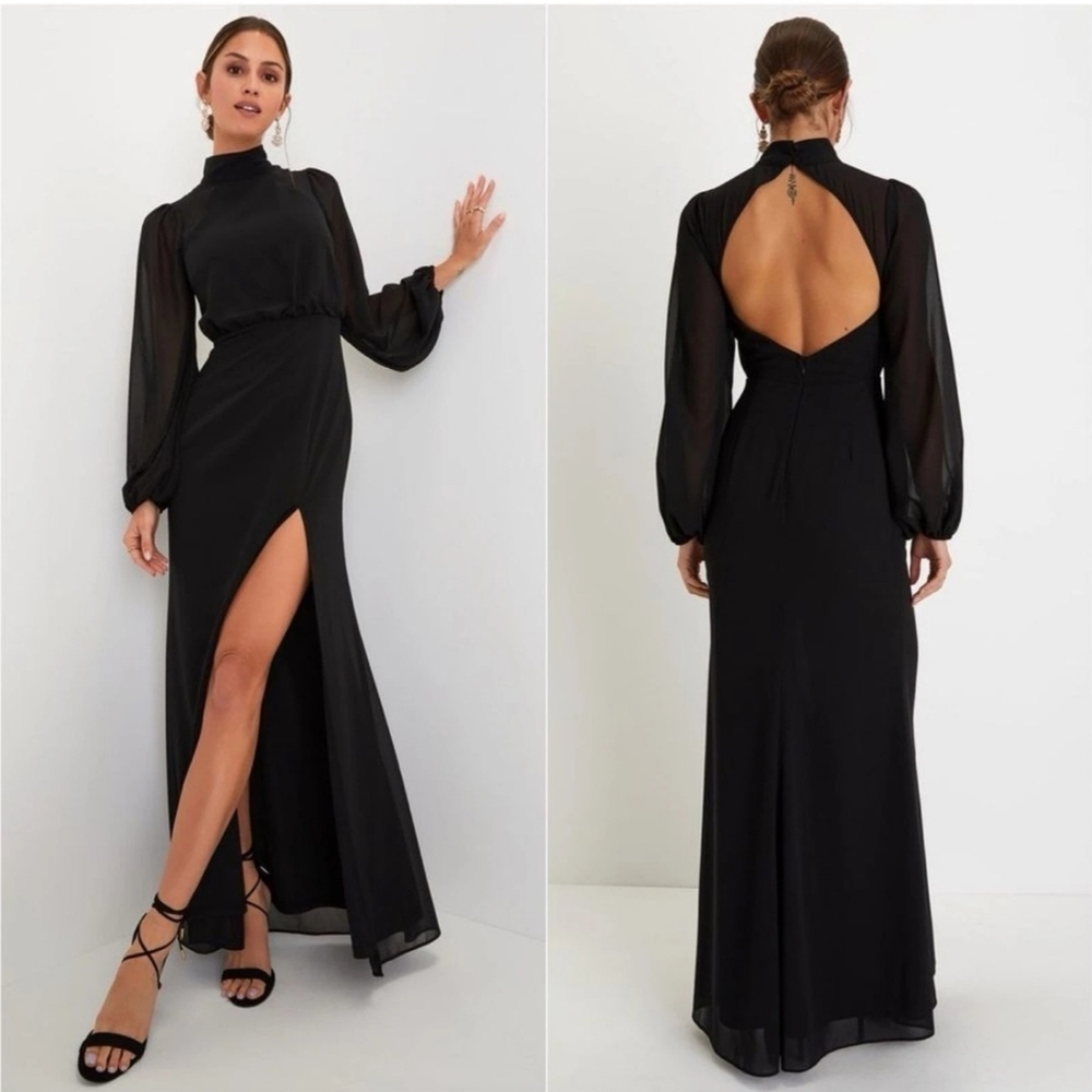 Elegant Black Evening Gown Lulus Graceful Entrance